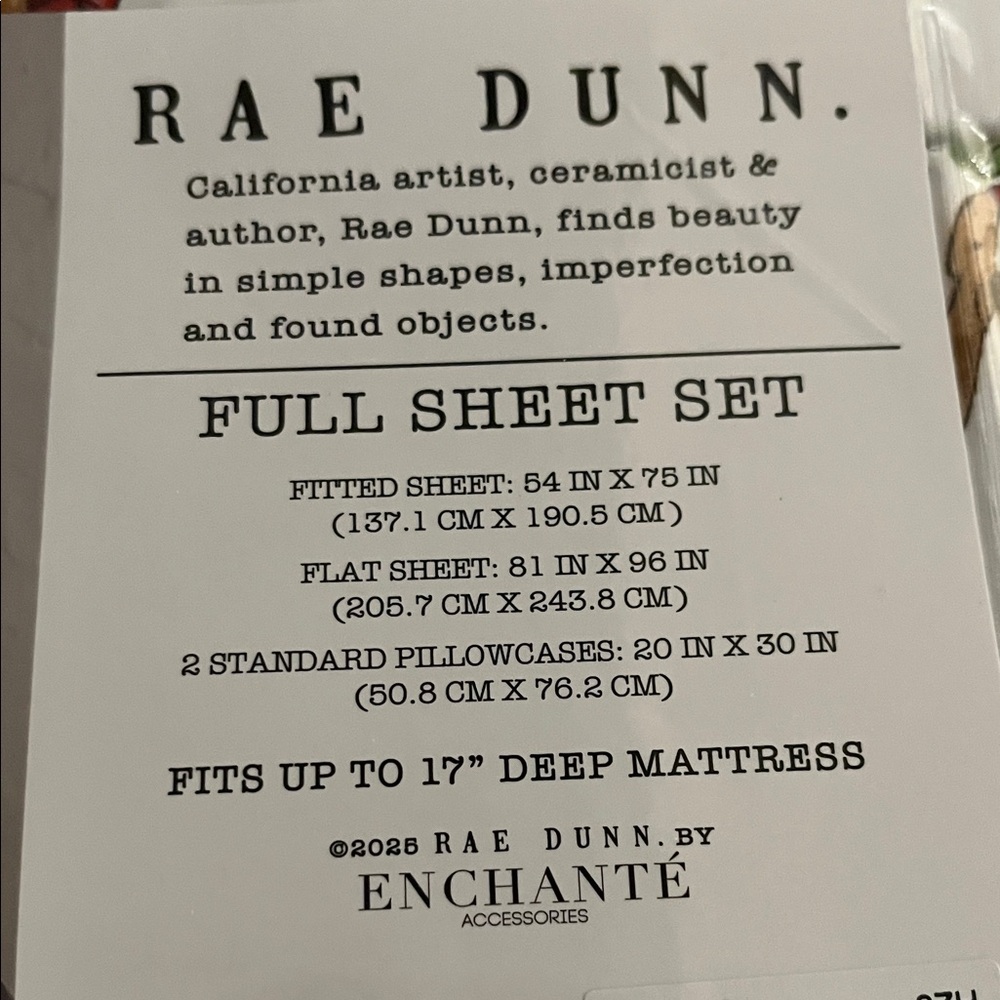 NWT Rae Dunn Reindeer Full Sheet Set - Picture 3 of 5